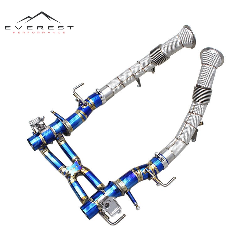 Straight Through Catback Downpipe for Ferrari SF90 3.9T V8 2019-2023 Valves Exhaust System