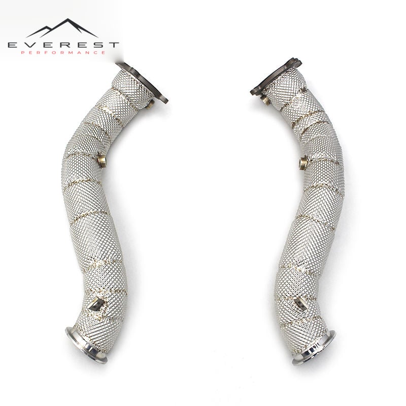 Ready Stock Heat Shield Downpipe for Mclaren 720s 4.0 2017-2019 Stainless Steel Free Flow Exhaust Pipe Straight Header