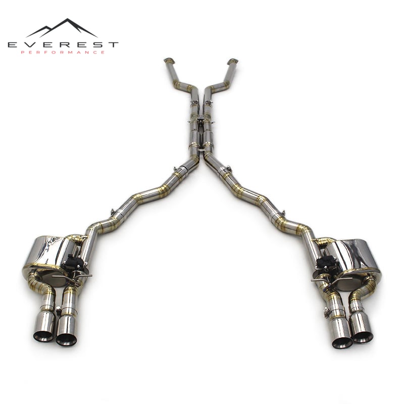 Titanium Valve Electronic Exhaust for Bmw M6 E63 V10 5.0l 2006-2010 Catback System With Resonator Muffler Silver Tips