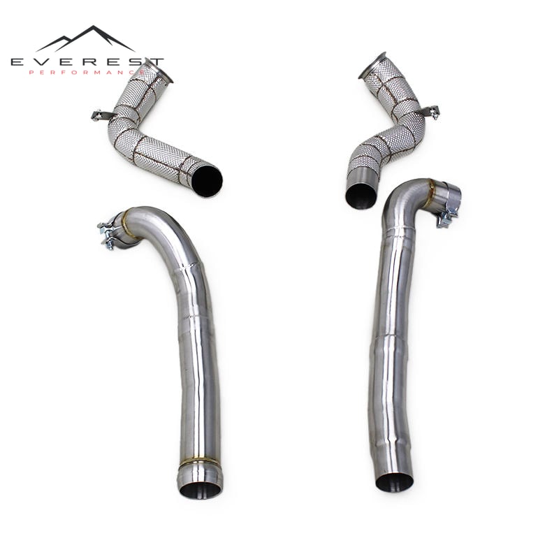 Straight Pipe for Mercedes-Benz AMG GT GTS GTR GTC C190 4.0T 2014-2020 Enhanced Stainless Steel Sound Exhaust Downpipe