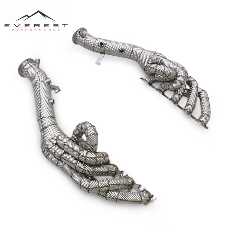 Racing SS304 Exhaust Manifold for Lamborghini Huracan STO/EVO Spyder 5.2 2019-2020 Performance Headers Pipe With Heat Shield