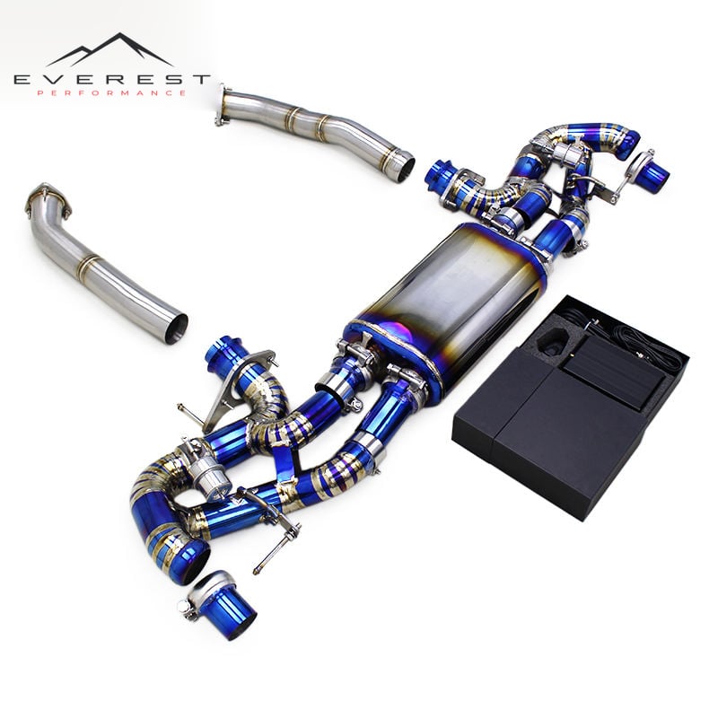 Titanium Axle Back With Front Pipe for Aston Martin V8 Vantage 4.7 (2009-2022) 2.75" Valved Rear Muffler Race Catback