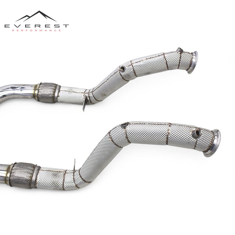 Exhaust Downpipe for Bentley Continental GT 4.0TT/6.0TT 2020-2024 Stainless Steel Exhaust Pipe Car Exhaust System