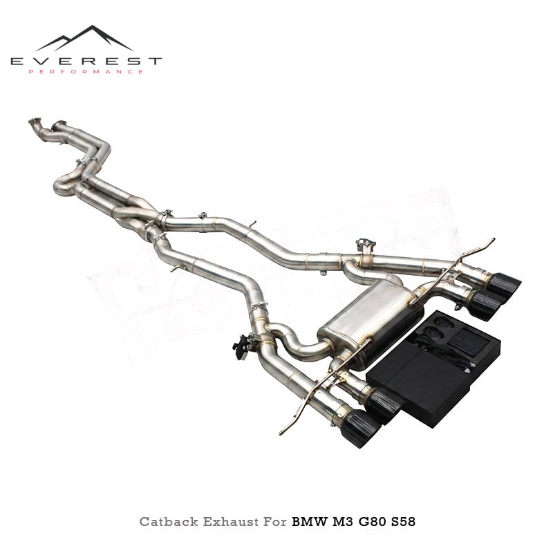 Catback Exhaust Pipes for BMW M3/M4 G80/G82 3.0T 2021-2026 Stainless Steel Valvetronic Muffler Z Mid Pipes