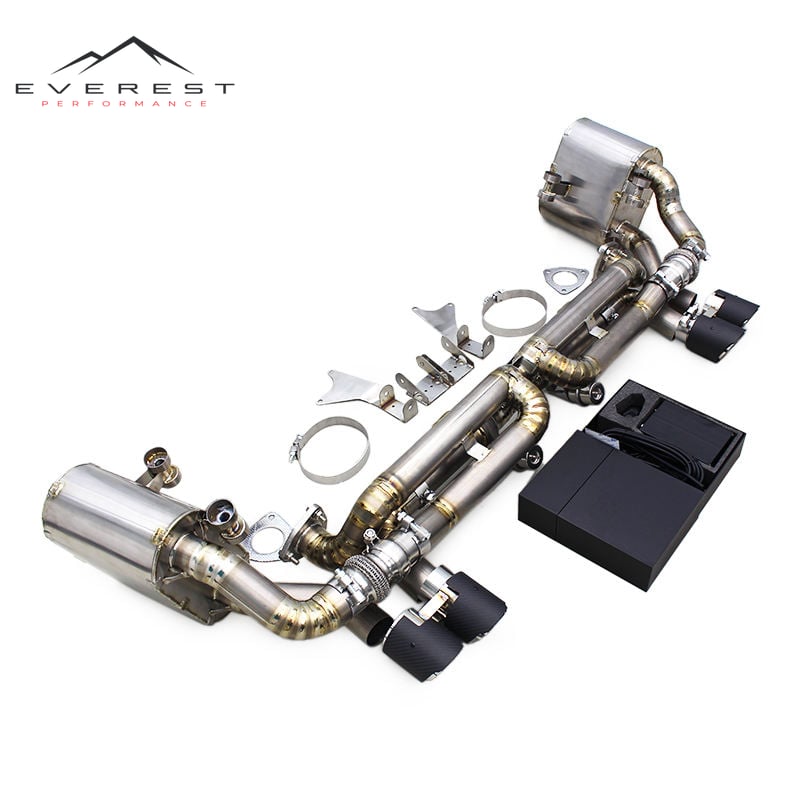 Vacuum Valve Exhaust Pipes for Porsche 911 991/991.1 GTS 3.8L 2012-2015 Titanium Catback Muffler With Remote Control