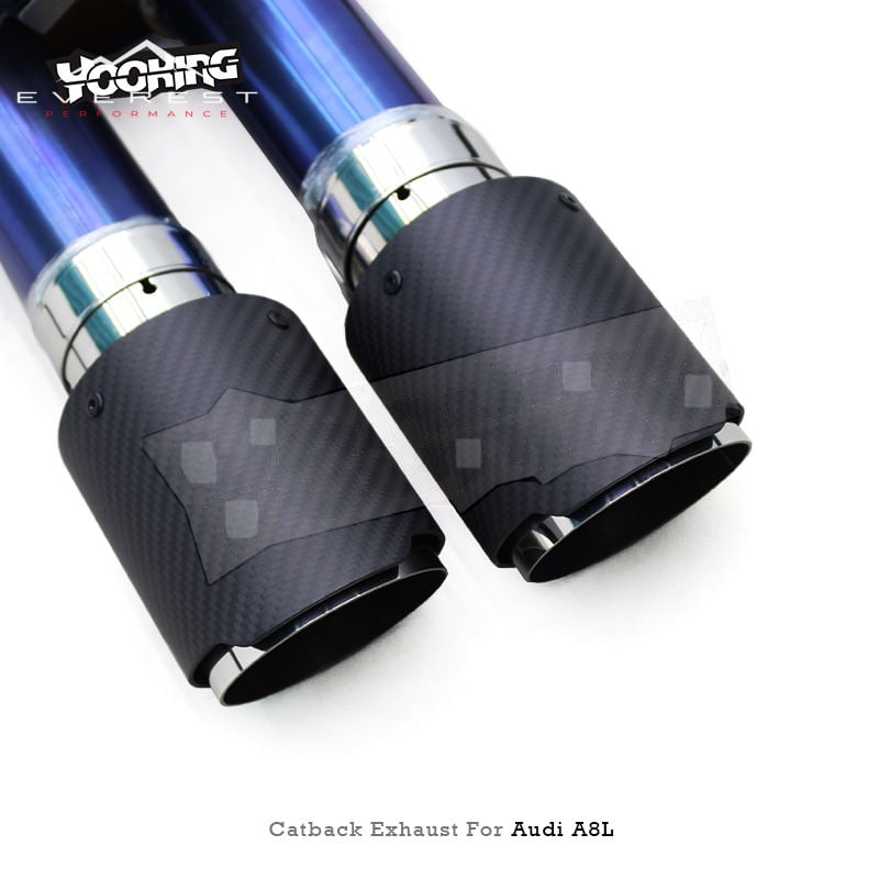 Valved Sport Catback Muffler for Audi A8L D4 4.0T 2011-2023 Racing Car SUS304 Front Pipe Titanium Exhaust System Auto Parts