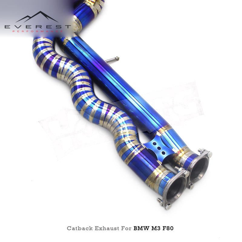 Titanium Performance Equal Length Mid Pipes Valved Muffler Catback Exhaust Pipes for BMW M3/M4 F80/F82 3.0T 2015-2019