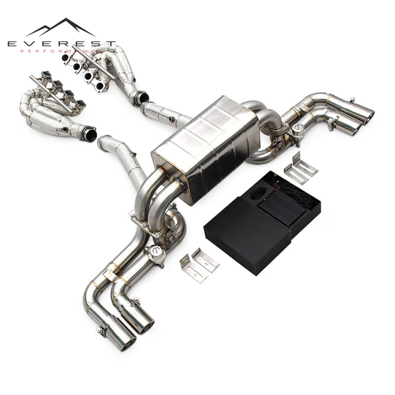 Racing SS304 Heat Shield Header Manifold Catback Exhaust Pipes System for Ferrari 360/F360 3.6L Modena/Spider 2003-2005 Valve