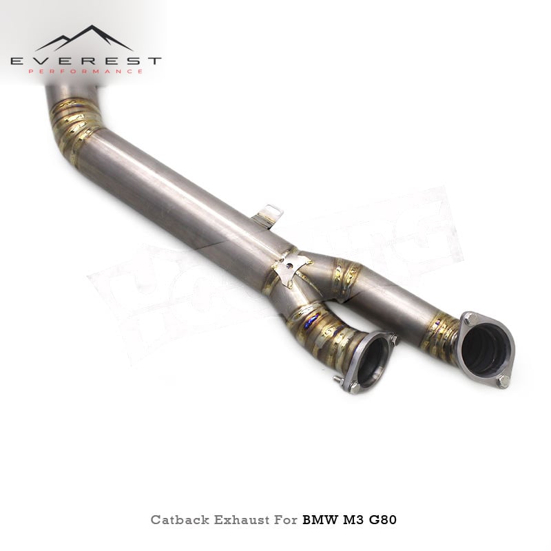 Titanium Exhaust Pipe for BMW M3/M4 G80/G82 S58 3.0T 2021-2024 3.5inch Single Midpipe Valvetronic Catback Exhaust System