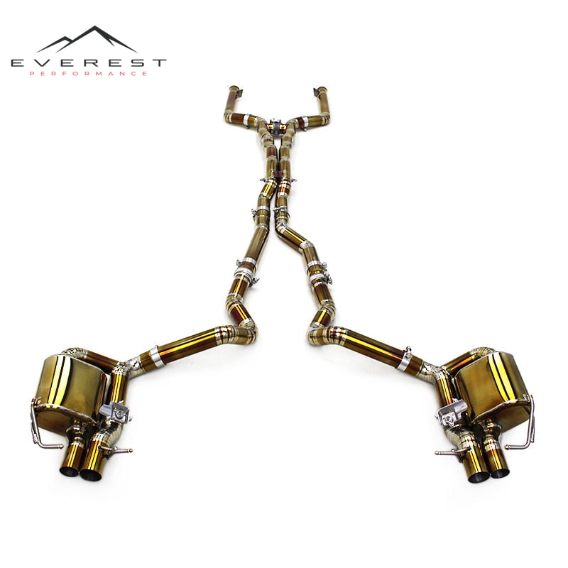 Auto Parts Stock Valve Titanium Catback Exhaust for Mercedes-Benz C63 C63S AMG W205 4.0T 2015-2023 Exhaust Pipe System