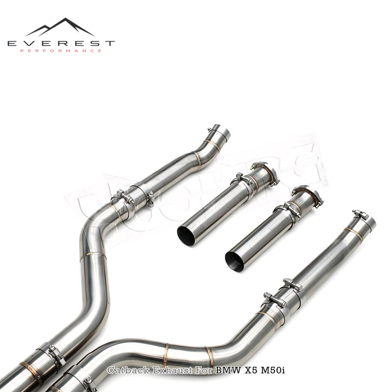 SS304 Performance Catback Valved Muffler with Z Pipe Exhaust Pipe for BMW X5 M50i G05 4.4TT 2019-2024 Valvetronic