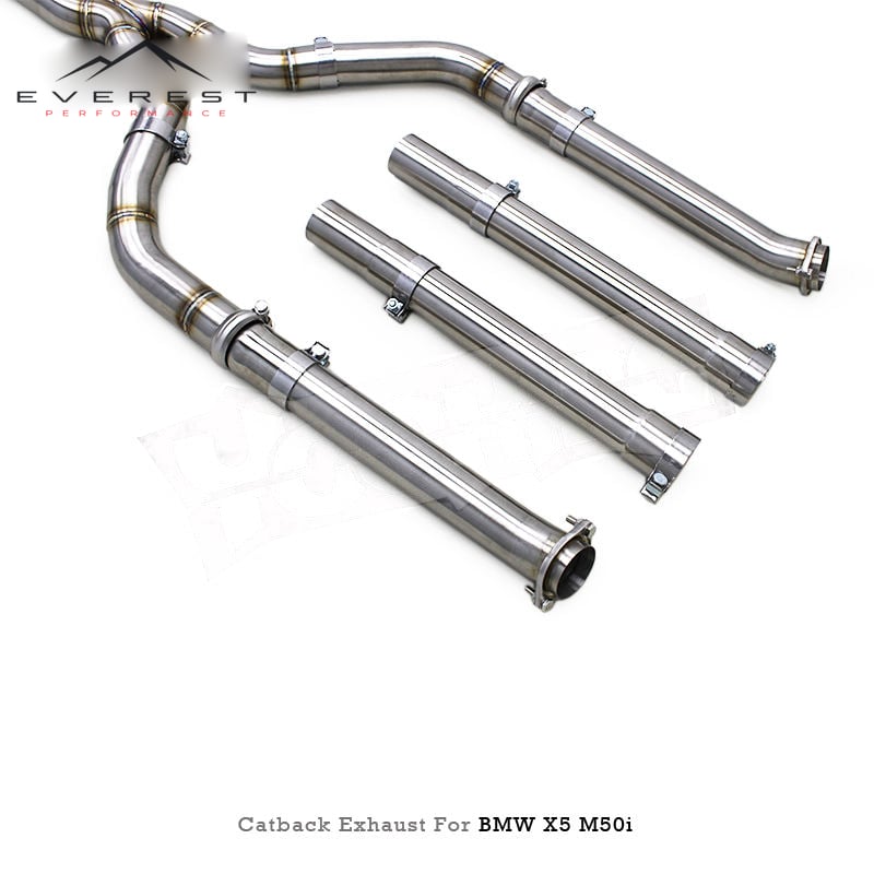Valvetronic Muffler Catback for BMW X5 M50i 4.4TT 2019-2024 Stainless Steel Exhaust X Design Cat Pipe System Exhaust Pipes