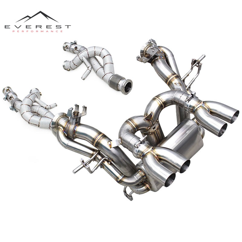 SS304 Exhaust Pipe System for Lamborghini Revuelto 6.5L V12 2023-2025 Supersport Car Straight Downpipe Valve Catback Muffler