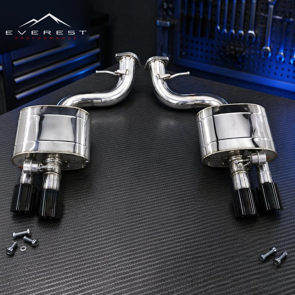 Stainless Steel Exhaust Pipes for Ferrari 599 6.0L 2006-2015 Catback Muffler Vacuum Valve