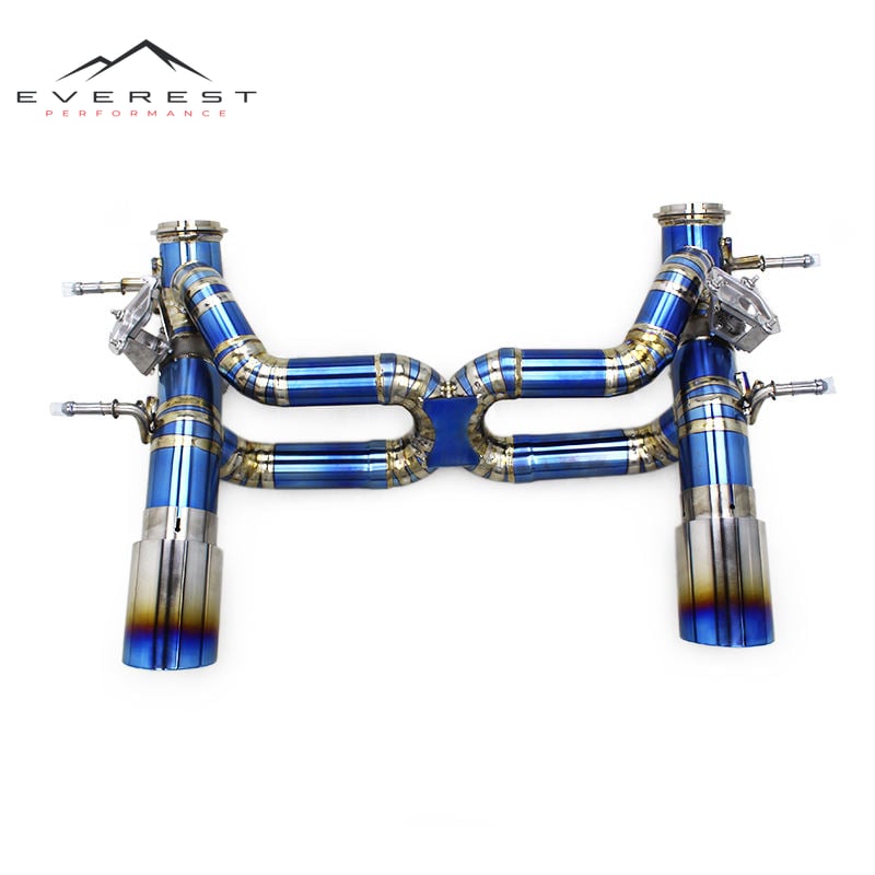 Custom Catback Exhaust for Maserati MC20 3.0T 2020-2024 Titanium Pipe Muffler Plating Blue Tips Eletronic Valve Exhaust System
