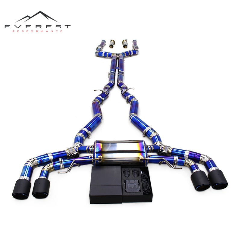 Titanium Exhaust Pipe System for BMW M5 F90 LCI 4.4T 2018-2024 Titanium Valved Muffler With OPF