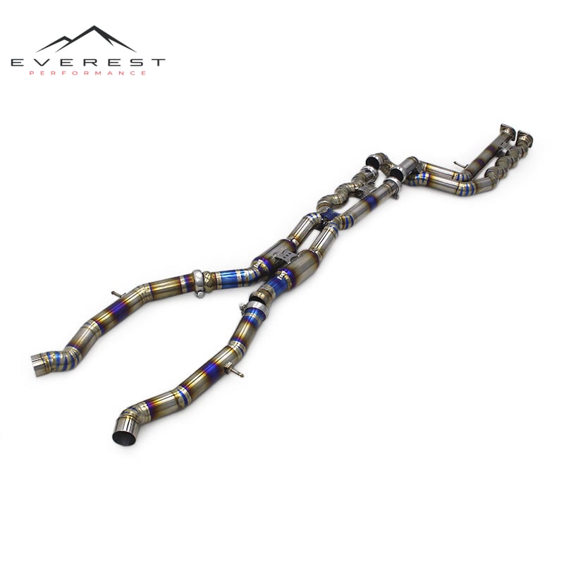 Titanium Lightweight Exhaust Pipes for BMW M3/M4 F80/F82 S55 Equal Length Mid Pipes With Resonator