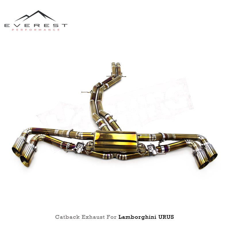Racing Titanium Valvetronic Catback Exhaust Pipes System for Lamborghini URUS 4.0 2018-2019 With Valved Muffler Exhaust Pipes
