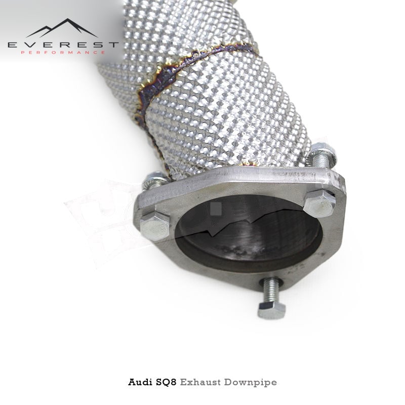 SS304L OPF Exhaust Downpipe for Audi SQ8 4.0T 2018-2024 With Heat Shield High-flow Pipe 100/200/300 Cell