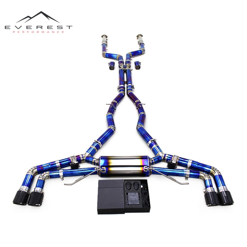 Custom Catback Muffler for BMW X5M/X6M 4.4TT 2015-2023 Street Car Titanium Pipe Valvetronic Exhaust System with Control Kit