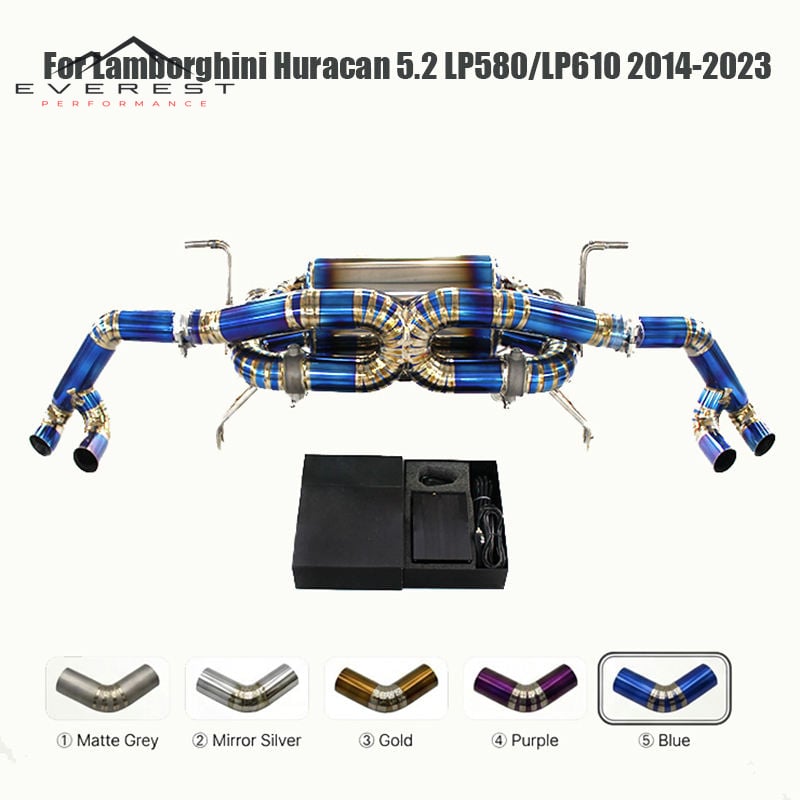 Titanium Exhaust Pipe System for Lamborghini Huracan 5.2 LP580/LP610 2014-2023 Super Sports Car Vacuum Valve Exhaust Pipe