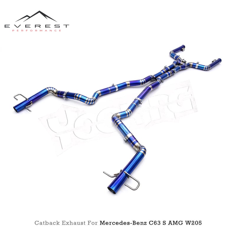 Titanium Catback Exhaust System With Valve for Mercedes C63 C63S AMG W205 4.0T 2015-2020 Sport Valved Catback Exhaust