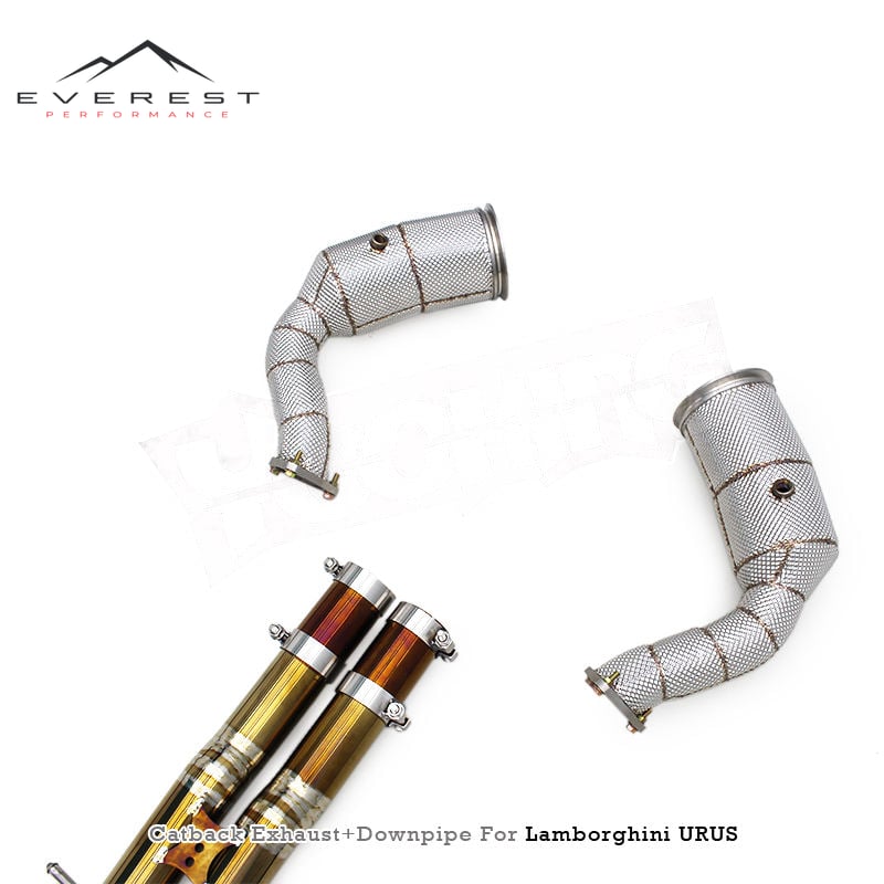 Custom Complete Exhaust System for Lamborghini URUS 4.0 2018-2023 SUS304 Header Downpipe Titanium Valved Catback Muffler