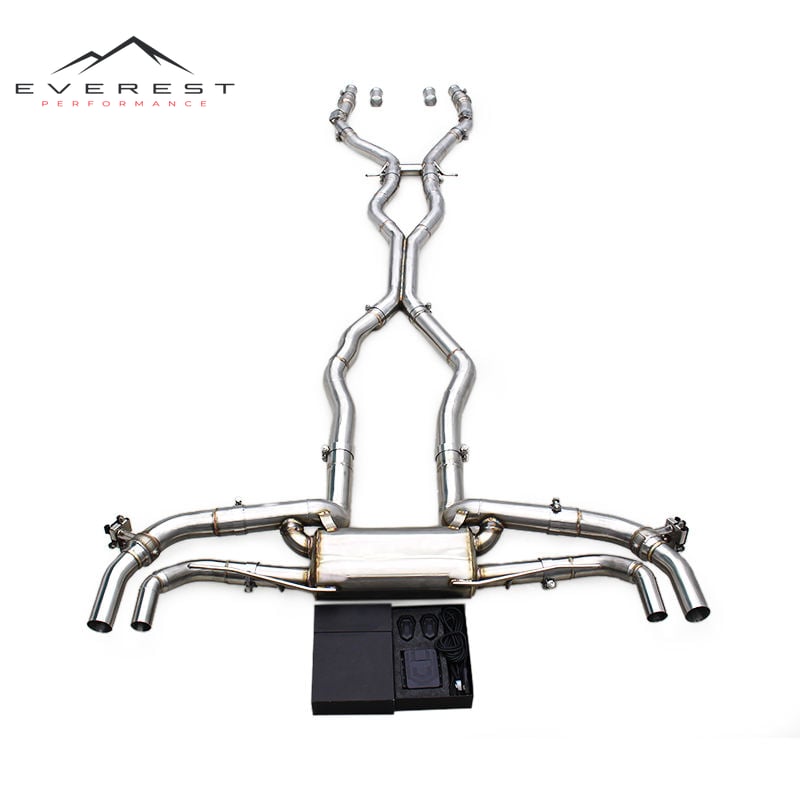 SS304 Exhaust Pipe System for Mercedes-Benz GLS580 M176 4.0TT 2019-2024 Valvetronic Muffler Catback Exhaust Pipes