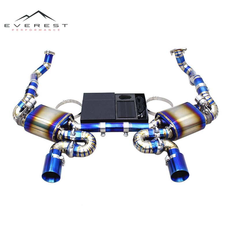Catback Exhaust for Porsche Boxster 981 2.7L/3.4L 2013-2015 Upgrade 718 GT4 RS Racing Titanium Exhaust Pipe with Valve