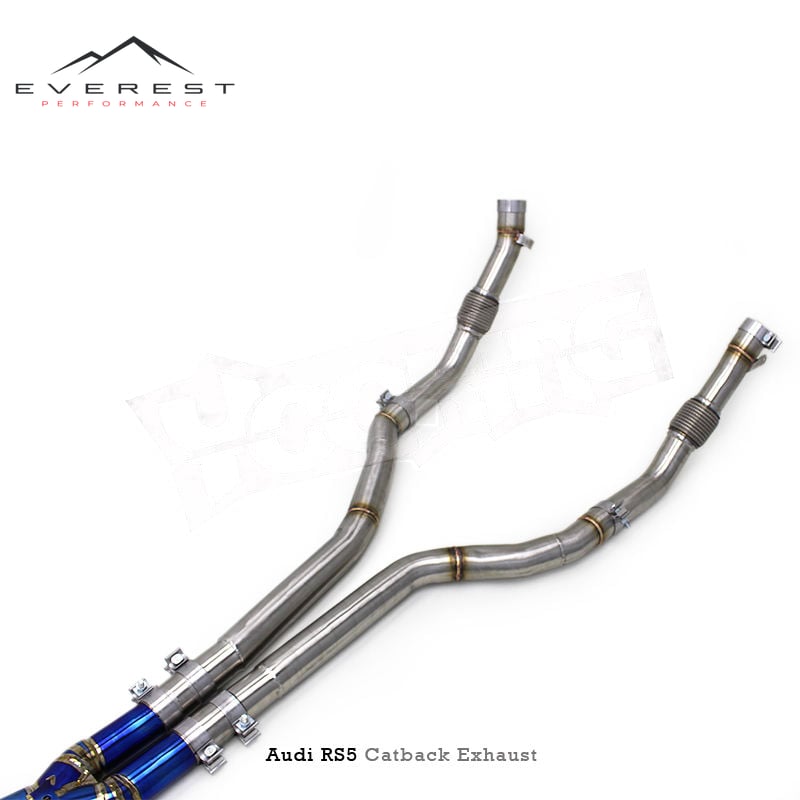 Exhaust Pipe System for Audi RS4/RS5 B9/B9.5 2.9T 2017-2023 SS304 Downpipes Titanium Electronic Valve Catback Exhaust