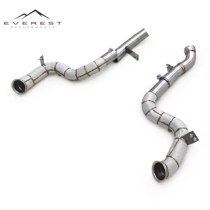 Header Downpipe for Mercedes-Benz GLC63 AMG 4.0T Stainless Steel Straight Pipe Muffler Exhaust Escape