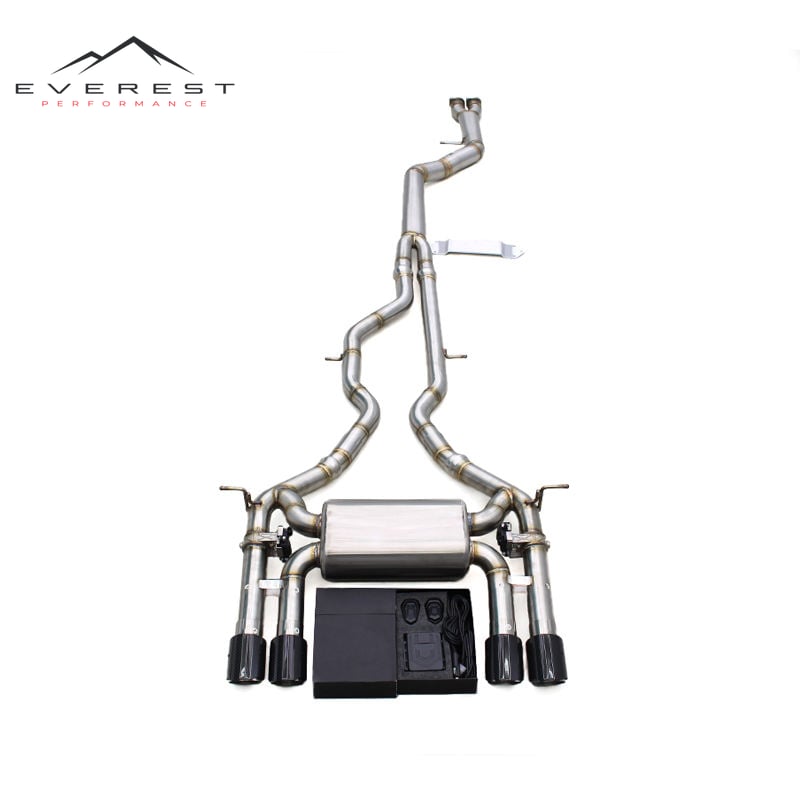 SS304 Exhaust Pipe System for BMW M3/M4 F80/F82 S55 3.0T 2014-2019 Electronic Valve Catback Exhaust and Brackets