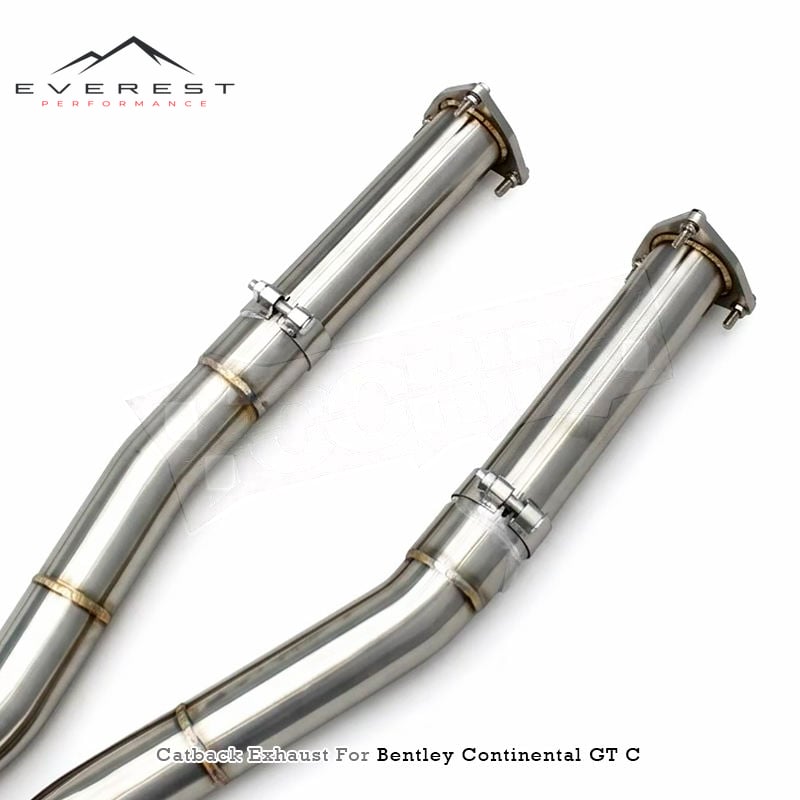 SS304L Exhaust Pipe System for Bentley Continental GT C/GTC V8 4.0T 2014-2017 High Quality X Pipe Valvetronic Catback Exhaust