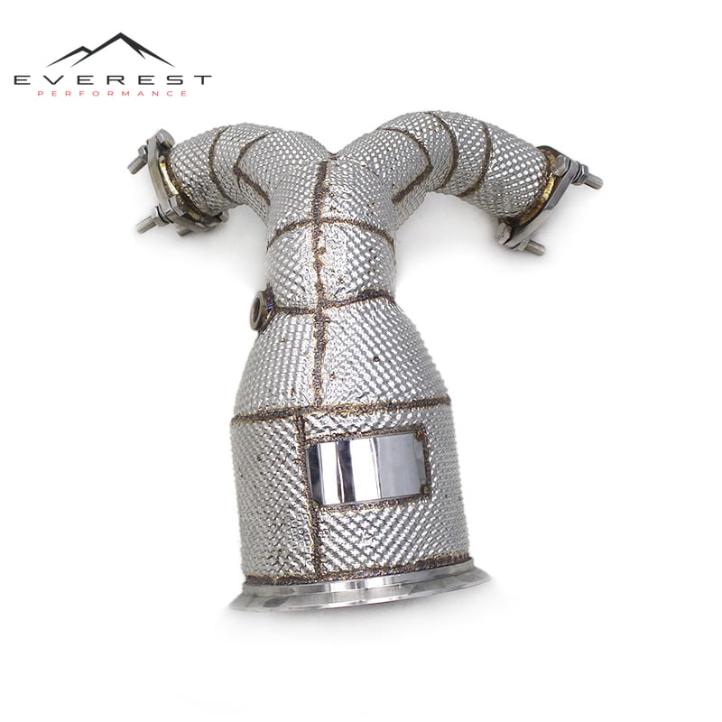 Performance Cat Pipe for Audi S4/S5 B9 3.0T 2019-2023 Engine Stainless Steel High Flow Catted Downpipe
