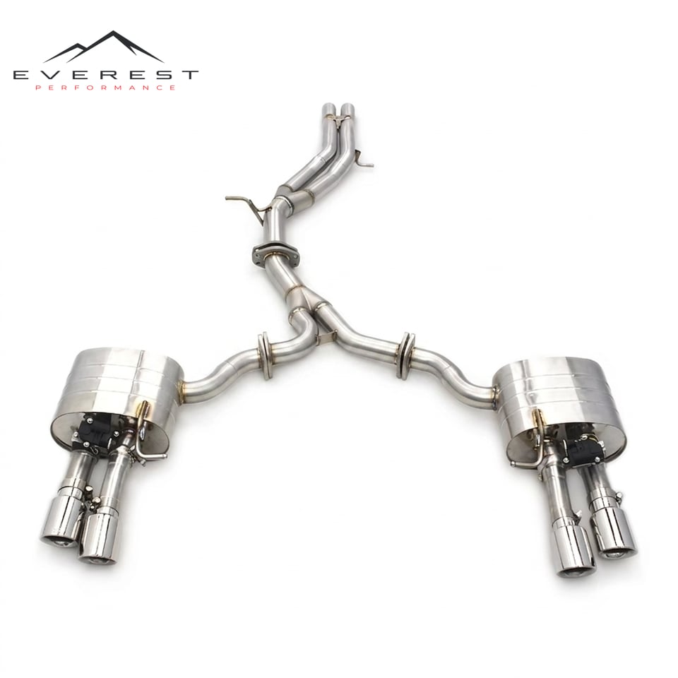 Racing Car Catback Exhaust Pipe System for Audi S4/S5 B9 2019-2023 Valvetronic Automotive Performance Escape With Muffler