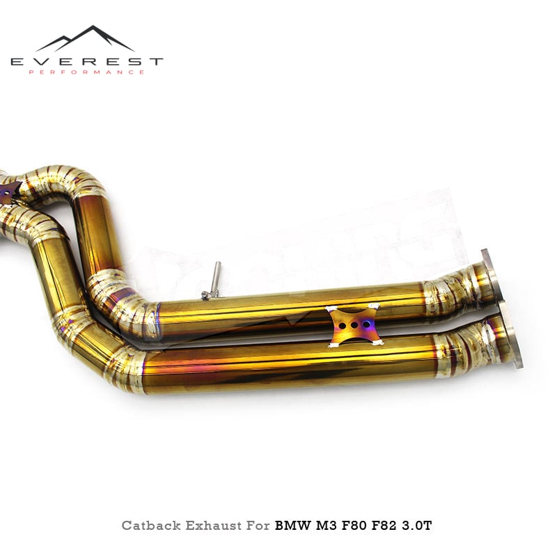 Titanium Catback Exhaust System for BMW M3 F80/F82 3.0T 2015-2019 High Performance Exhaust Pipe Muffler with Valve