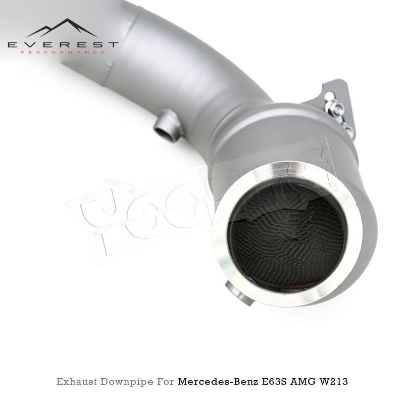 Stainless Steel Exhaust Downpipe with Ceramic Thermal Coating for Mercedes-Benz E63/E63S/GTC/GT-C AMG W213 4.0TT 2016-2022