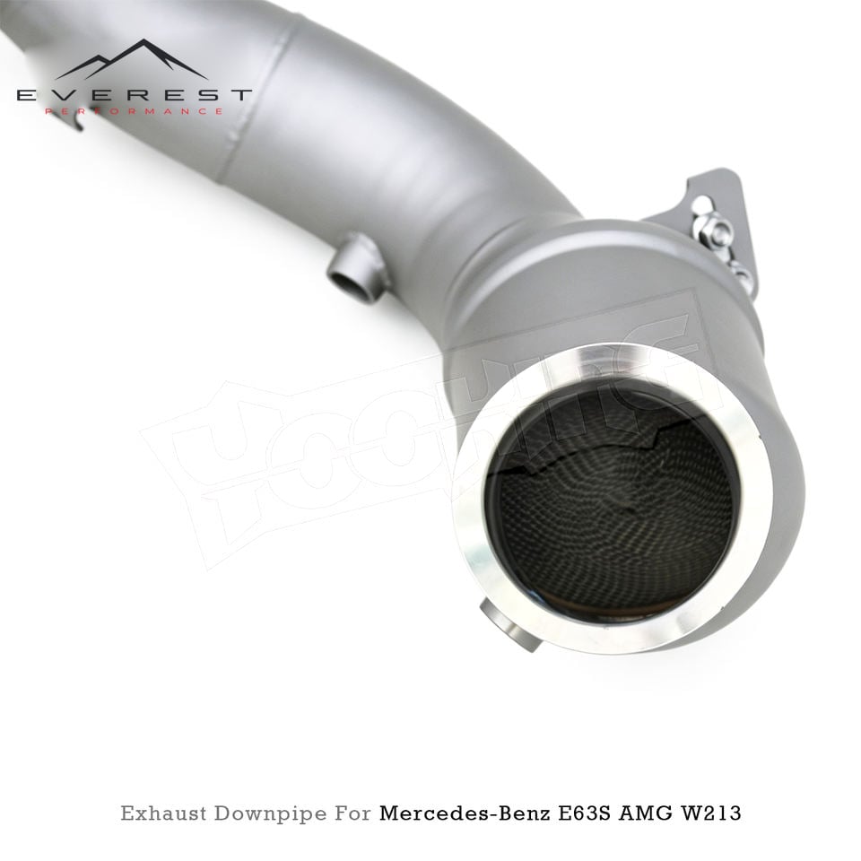 Stainless Steel Exhaust Downpipe with Ceramic Thermal Coating for Mercedes-Benz E63/E63S/GTC/GT-C AMG W213 4.0TT 2016-2022