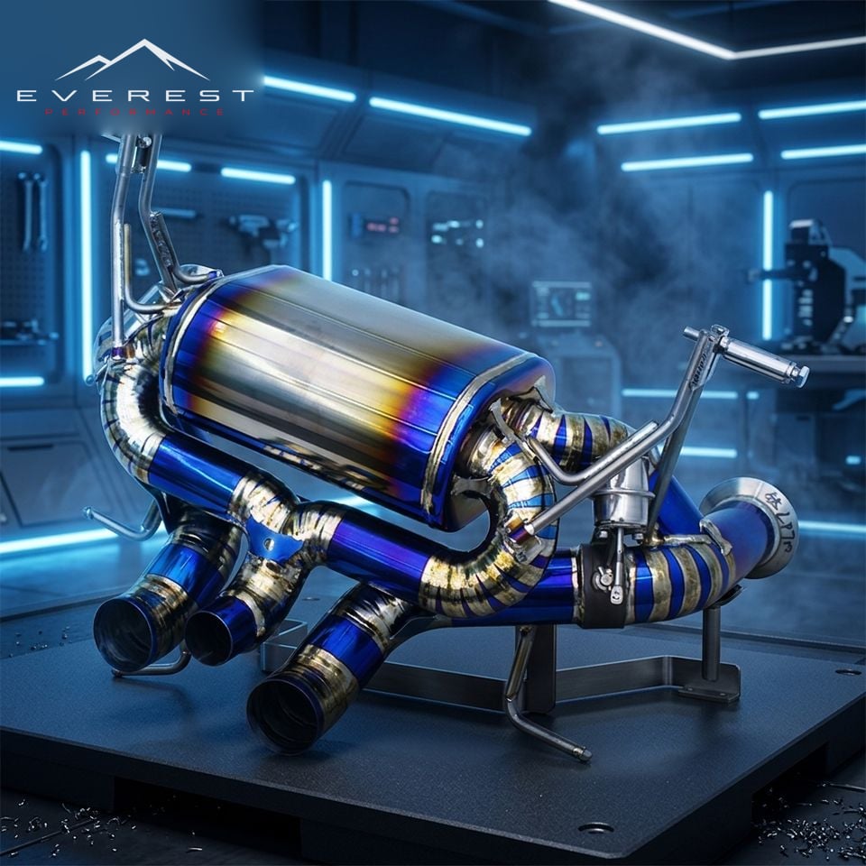 Lightweight Titanium Exhaust Pipes for Lamborghini Aventador LP740/LP740S 6.5L 2017-2018 Vacuum Valve Catback Muffler