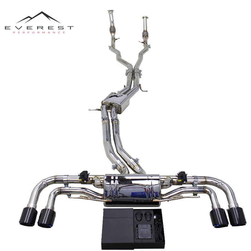 SUS304 Midpipe Alxe Back Race Sport Exhaust Pipe System for Porsche Cayenne Turbo V8 4.0T (2018-2023)