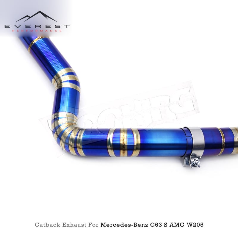 Titanium Lightweight Straight Pipes with Valve for Mercedes-Benz C63/C63S AMG W205 4.0T 2015-2020 Exhaust System