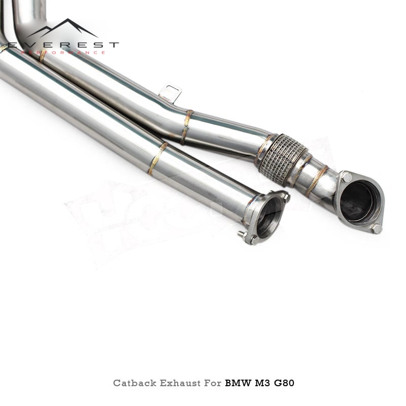 Custom Valved Sport Catback Exhaust for BMW M2/M3/M4 G87/G80/G82 3.0T 2020-2026 Equal Length Midpipe Z Pipe with Resonators