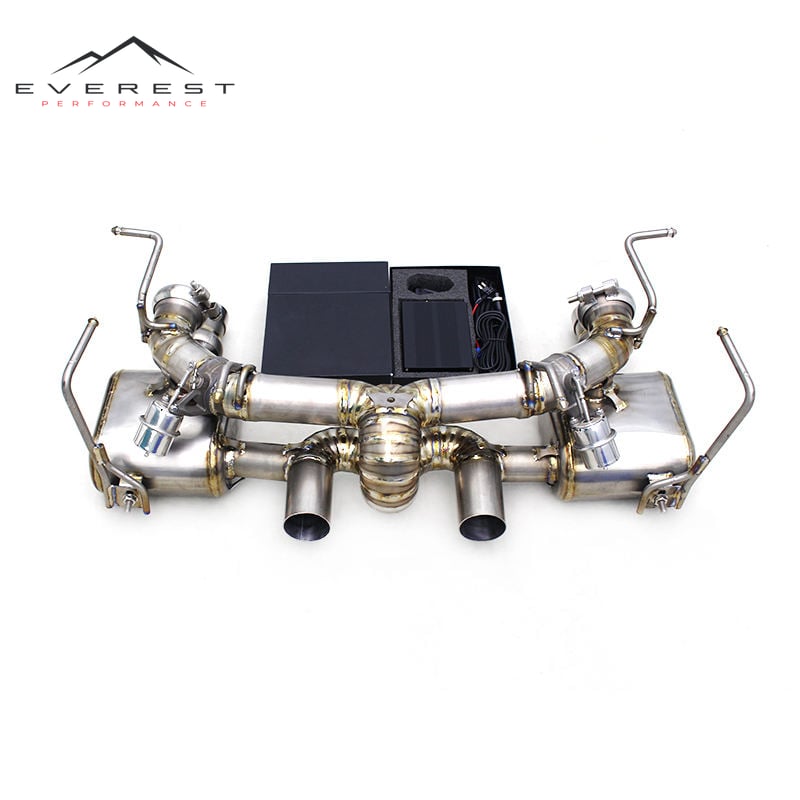 Auto Supercar Exhaust Pipes for Ferrari 458 Speciale/458SC 4.5L 2014-2016 Titanium Catback Muffler Vacuum Valve