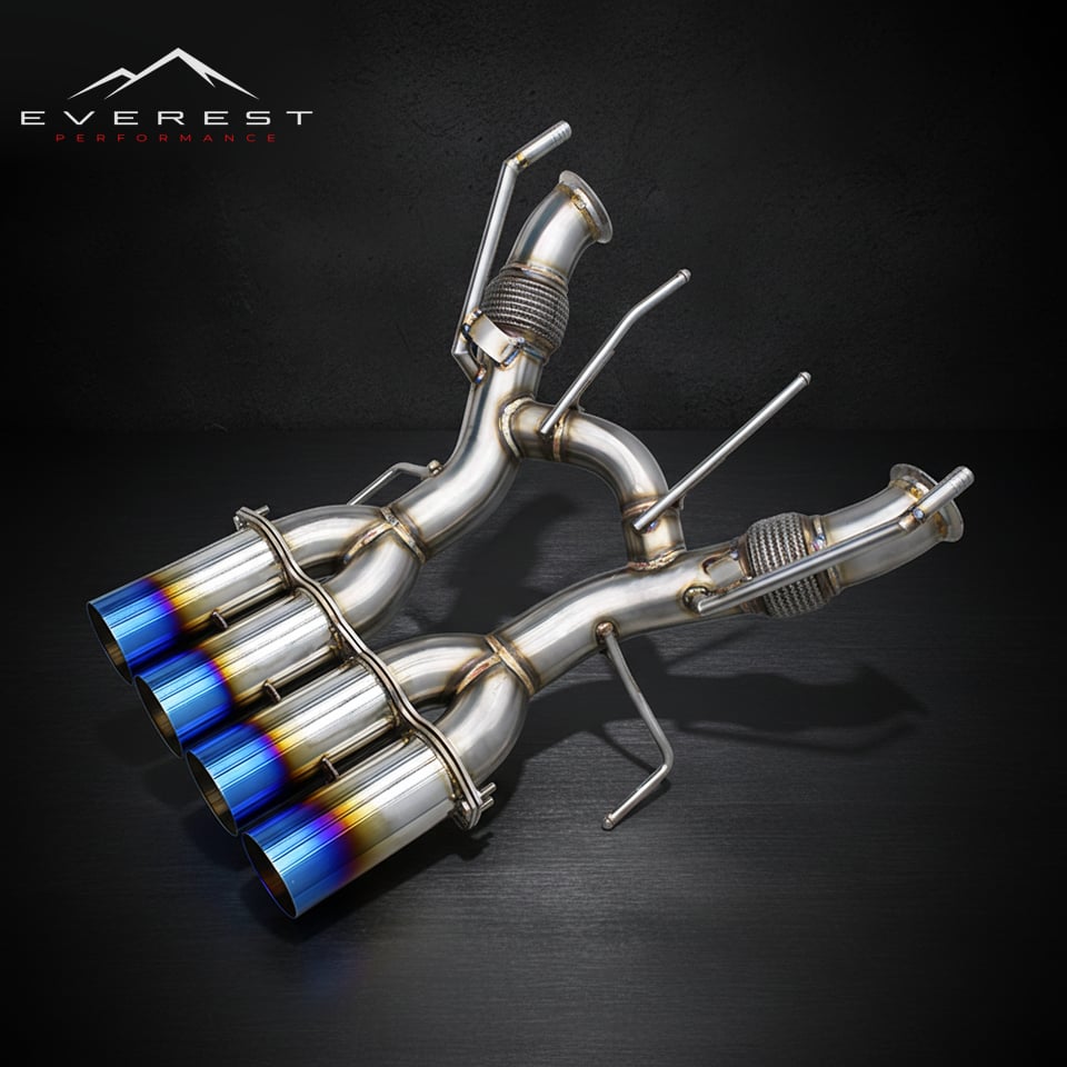 Custom 304 Stainless Steel Rear Section for Mclaren 765LT 4.0T 2020+ Sport Car Exhaust Pipes Straight Pipe Exhaust System