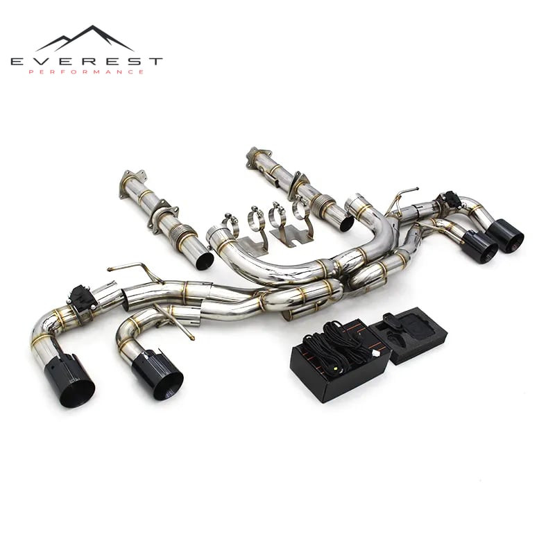 Racing Car Exhaust System for Chevrolet Corvette C8 Stingray Z51 2019-2025 Stainless Steel Exhaust Pipe Muffler Black Tips