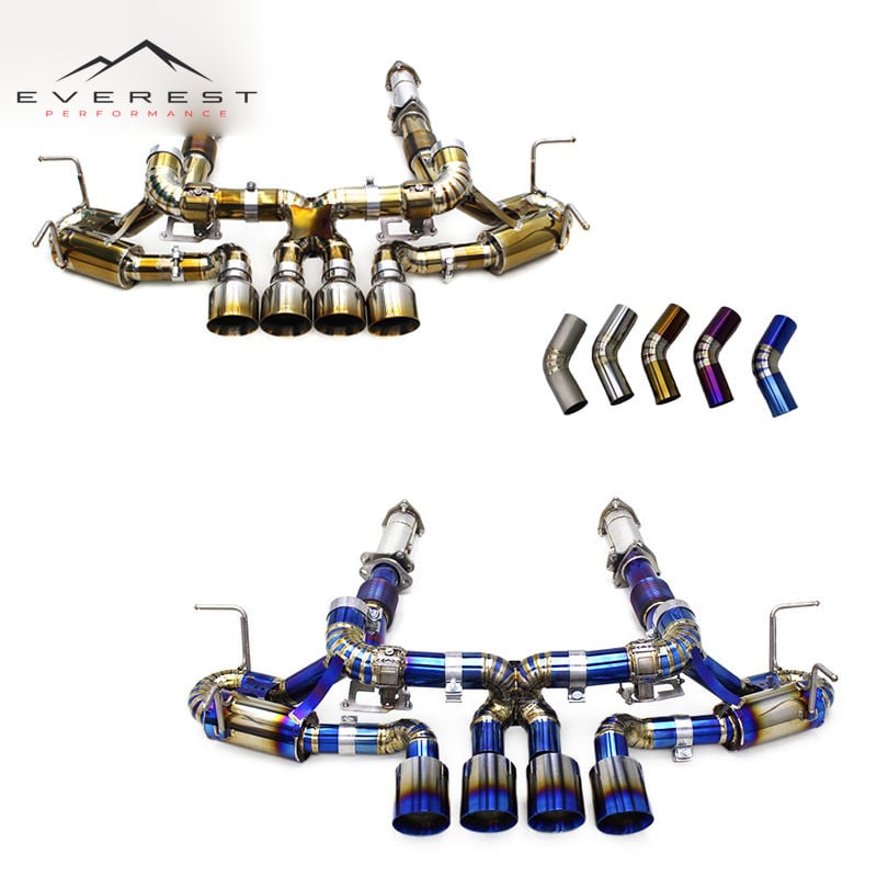 Titanium Exhaust Pipe System for Chevrolet Corvette C8 Z06 2019-2025 Straight Through Downpipe Lightweight Performance