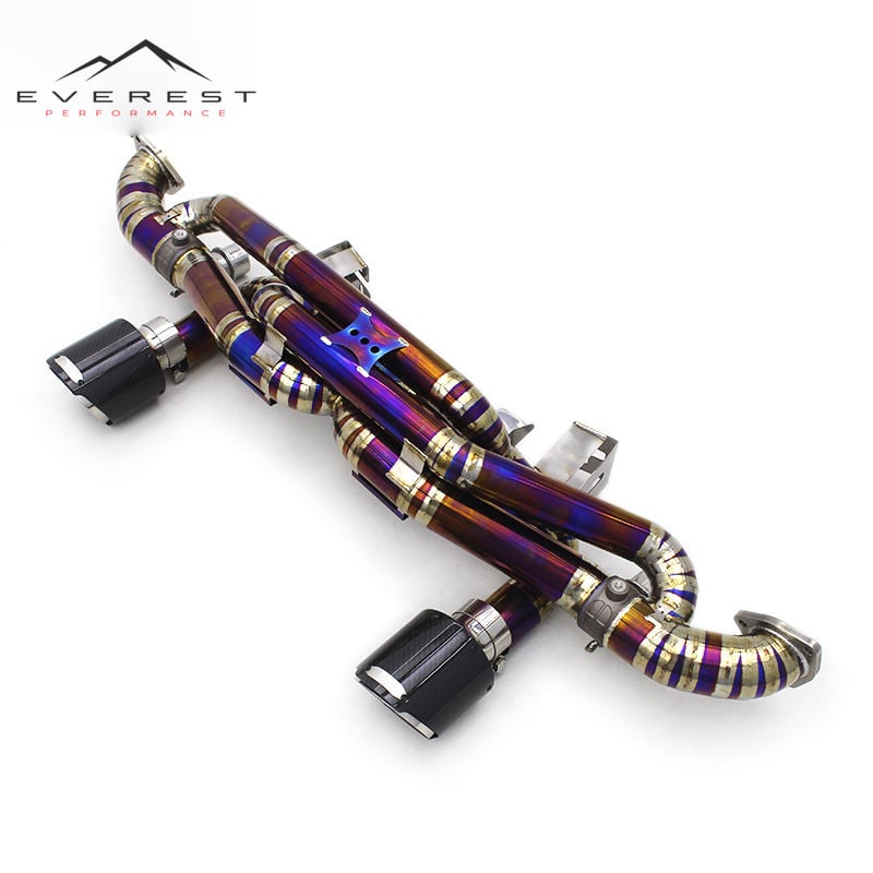 Titanium Alloy Catback Exhaust Pipes For Porsche 718 Cayman GT4 RS 4.0L (2022-2025)