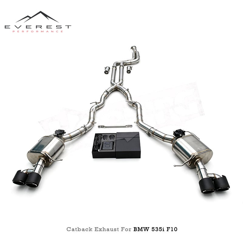 Direct Fitment Catback Exhaust for BMW 528GT/535i/535GT F10/F18 3.0T N54/N55 2011-2017 SUS304 Valvetrnic Muffler With H Tips