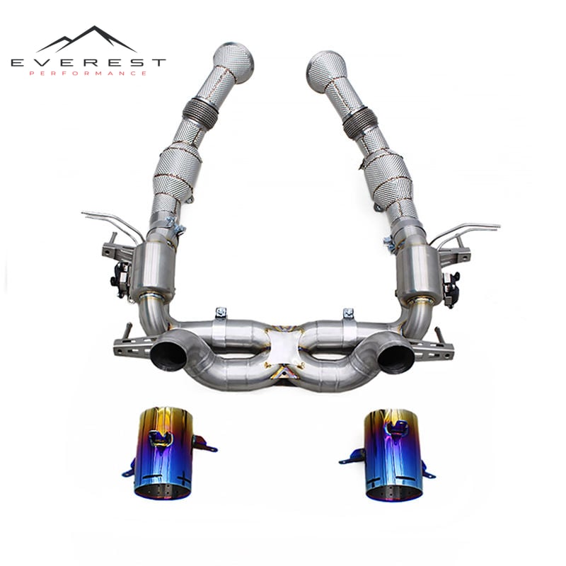 Direct-fit Catback Downpipe for Ferrari SF90 Spider/Stradale 3.9T V8 2019-2023 Supersport X-pipe Axleback Catalyst Down Pipe