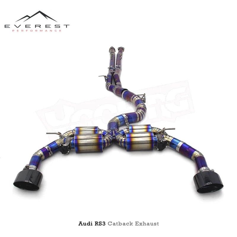 Titanium High Quality Catback for Audi RS3/TTRS 2.5T 2017-2023 Valvetronic Valved Muffler Parts Exhaust Pipes System